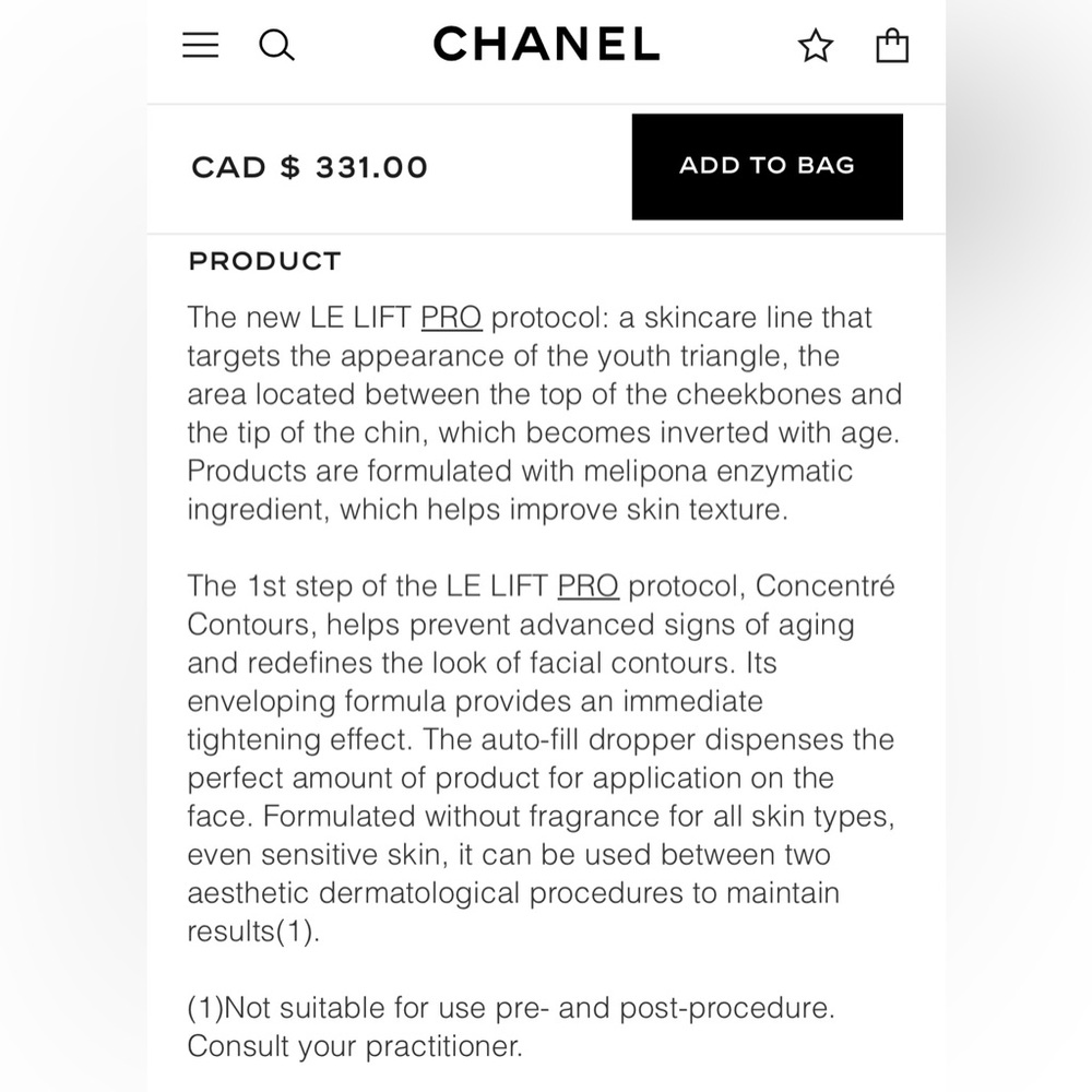 Chanel Le Lift Pro Contours - Picture 7 of 10